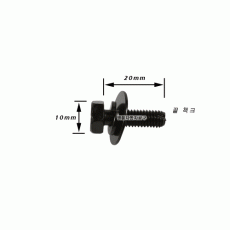 흑색 샘스볼트 M6X20(머리10mm)컷 1봉=200개 SEM'S