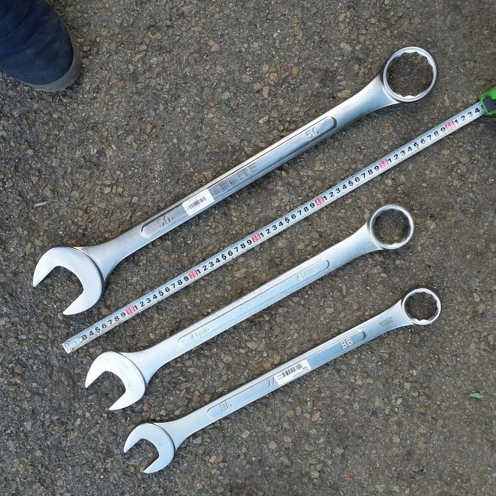 콤비네이션렌치 저가형 33~50mm 가다 조합렌치 편구스파나