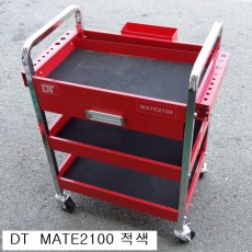 DT 3단판형 철재공구함 (1단서랍) 적색 회색 MATE-2100 이동식공구다이