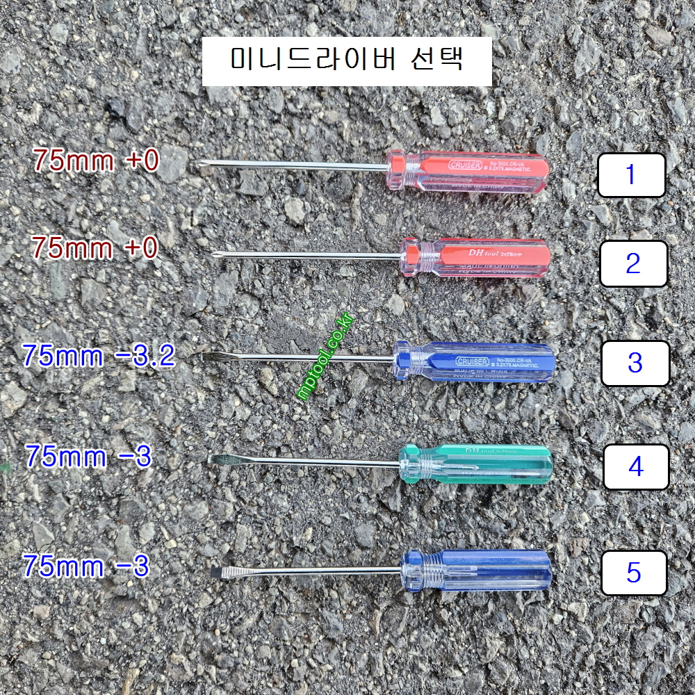 DH 크루저 미니드라이버 75mm 십자+0팁, 일자-3팁 정밀