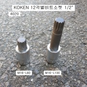 코겐KOKEN 12각별비트소켓 M16 4020-60, 4020-100
