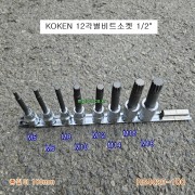 코겐KOKEN 12각별비트소켓세트 1/2-8P M5~M18 RS4020-100