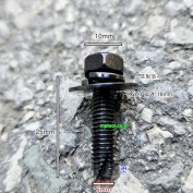 흑색 샘스볼트 M6X25컷(머리10mm) 1봉=200개 SEM'S